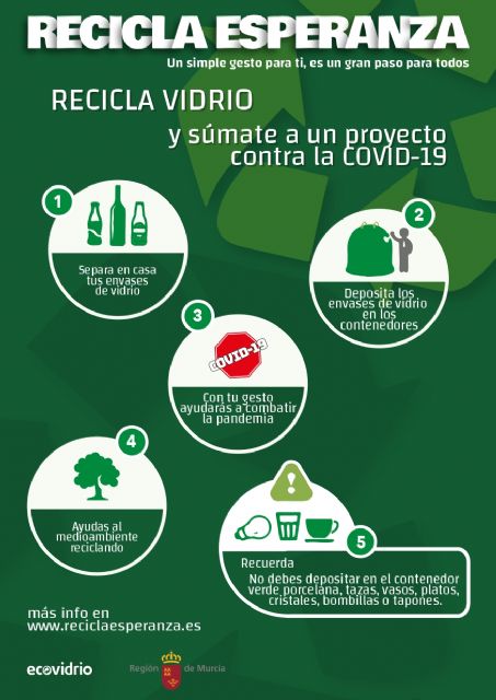 El Ayuntamiento de Puerto Lumbreras se suma a la campaña de Ecovidrio 'Recicla Esperanza' para ayudar en la lucha contra el cambio climático