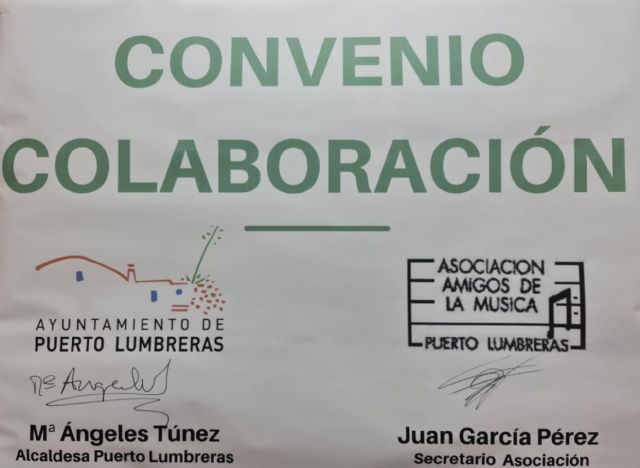 El Ayuntamiento de Puerto Lumbreras y la Asociación 'Amigos de la Música' renuevan el convenio de colaboración