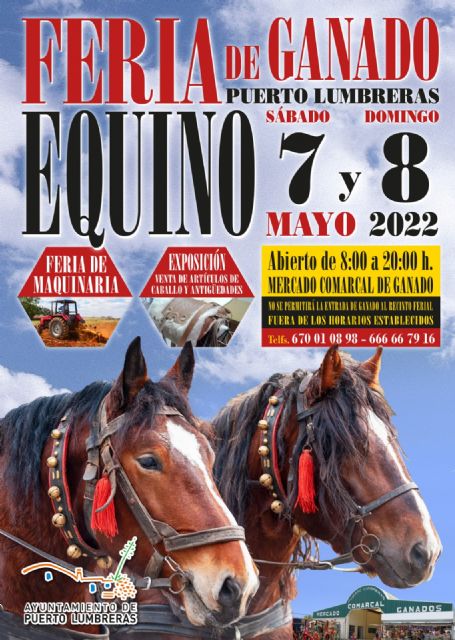 Puerto Lumbreras celebrará una nueva edición de la tradicional Feria de Ganado Equino