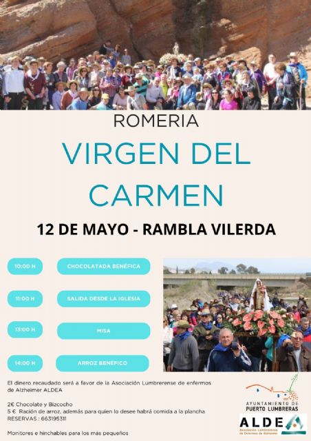 Numerosos fieles acompañarán a la Virgen del Carmen en su Romería por Puerto Lumbreras el próximo 12 de mayo