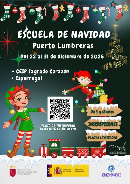 Puerto Lumbreras abre el plazo de inscripción para las Escuelas de Conciliación Corresponsables de Navidad 2025