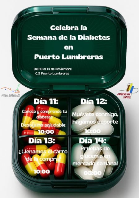 Puerto Lumbreras celebrará la Semana de la Diabetes del 10 al 14 de noviembre