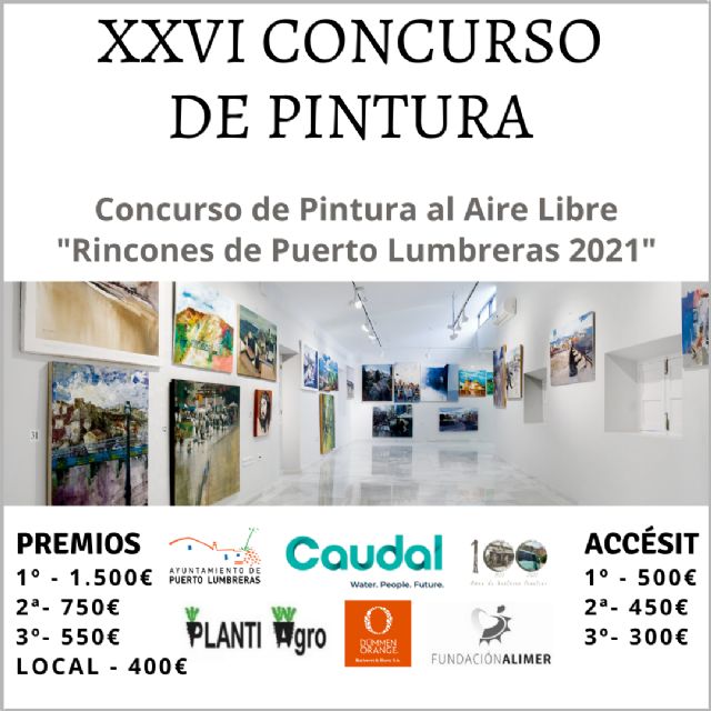 El Ayuntamiento organiza este domingo el XXVI Concurso de Pintura al Aire Libre 'Rincones de Puerto Lumbreras'