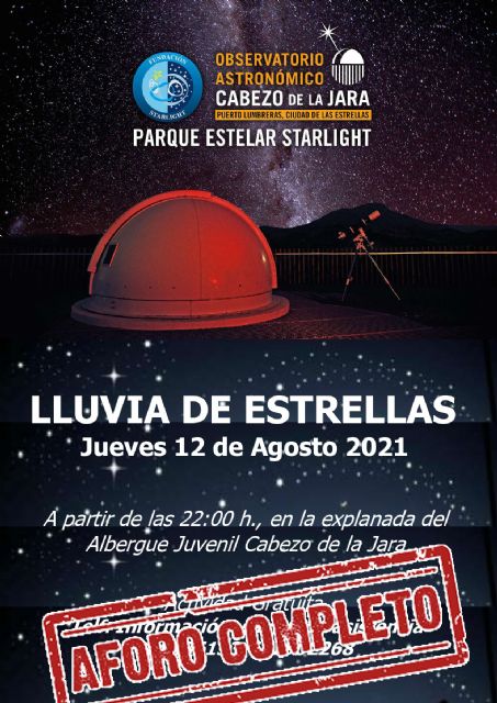 Más de 200 lumbrerenses y visitantes disfrutarán el próximo jueves de 'La lluvia de estrellas' en el Cabezo de la Jara