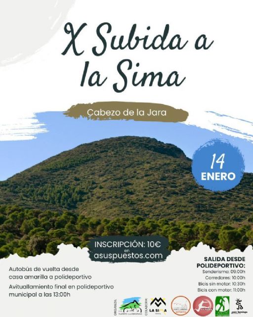 La X Subida a la Sima del Cabezo de la Jara se celebrará este domingo