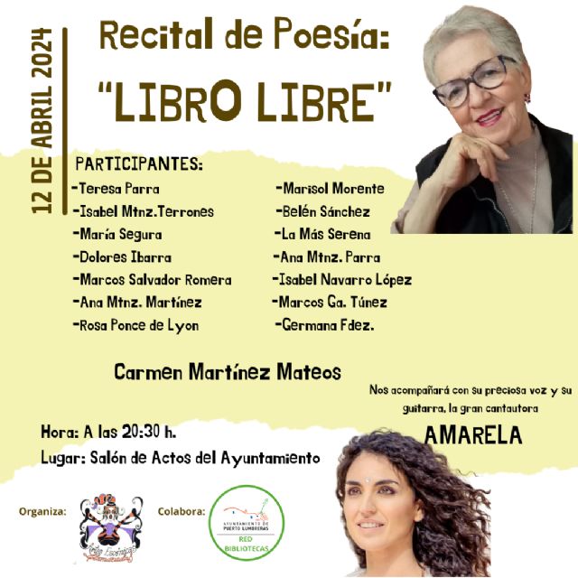 Puerto Lumbreras celebra el Día Internacional del Libro con una decena de actividades que se realizarán del 12 al 30 de abril