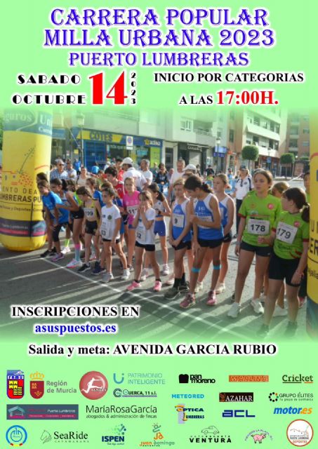 Puerto Lumbreras albergará la Carrera Popular Milla Urbana el sábado 14 de octubre