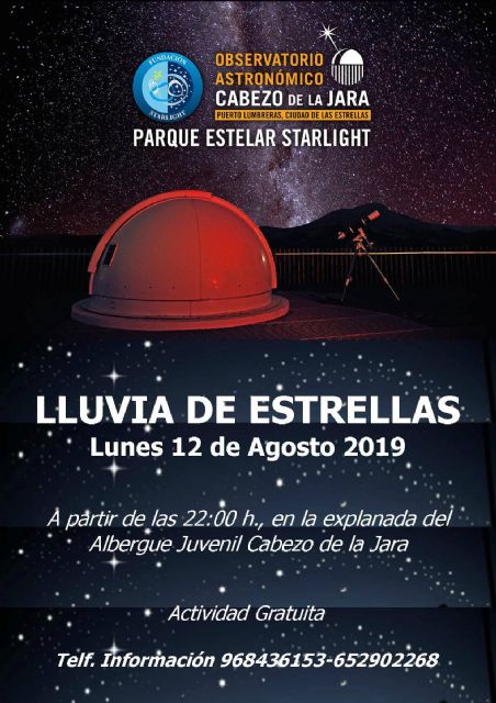 Lumbrerenses y visitantes disfrutarán esta noche de la 'Lluvia de Estrellas' en el Cabezo de la Jara