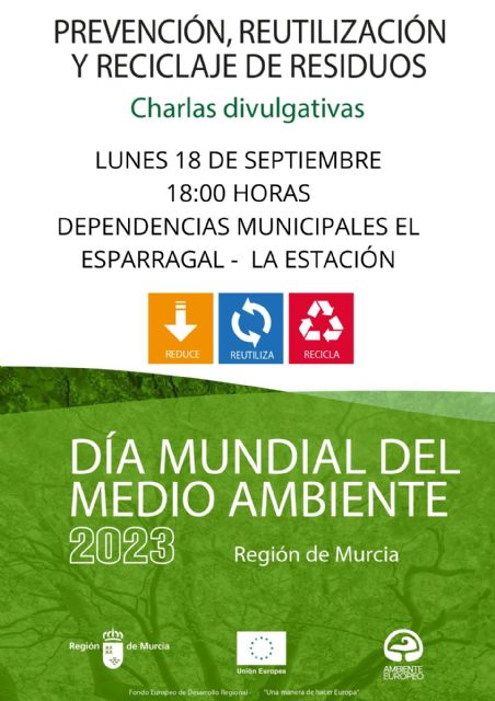 Las dependencias municipales de El Esparragal La Estación acogerán una charla divulgativa sobre prevención, reutilización y reciclaje de residuos