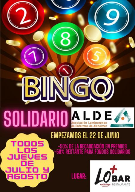 La Asociación Lumberense De Enfermos de Alzheimer (ALDEA) organiza bingos solidarios durante este verano