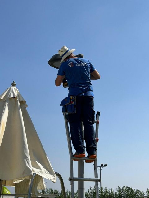 Instaladas las cámaras de seguridad y los sensores de movimiento en las piscinas de verano de Puerto Lumbreras