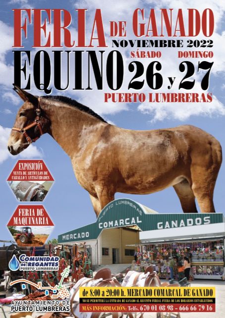 Puerto Lumbreras acogerá una nueva edición de la tradicional Feria de Ganado Equino