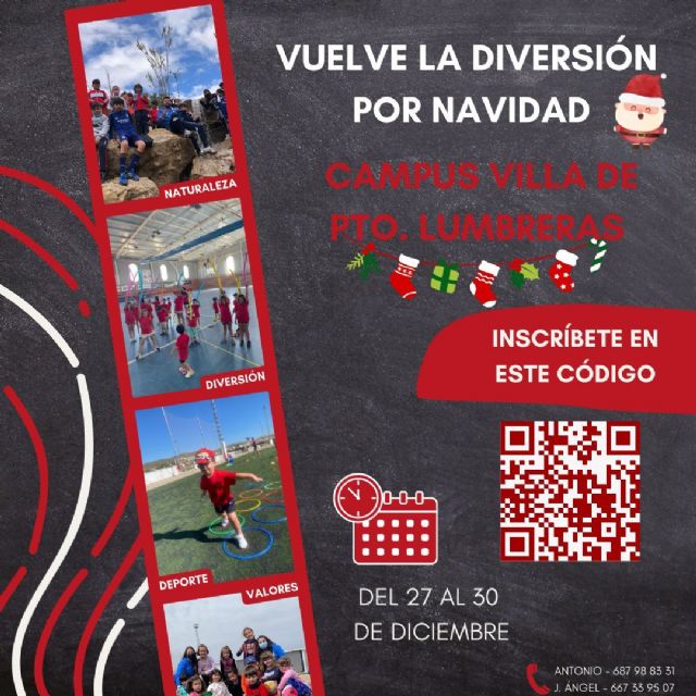 Puerto Lumbreras ofrece cuatro escuelas de Navidad para facilitar la conciliación familiar y laboral durante el periodo estival