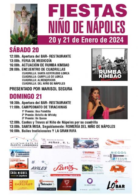 Puerto Lumbreras acogerá el tradicional encuentro de cuadrillas con motivo de las Fiestas del Niño de Nápoles este sábado