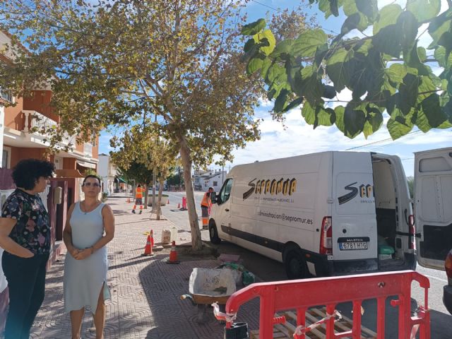 El Ayuntamiento ejecuta obras de renovación y mejora en la pedanía La Estación  El Esparragal