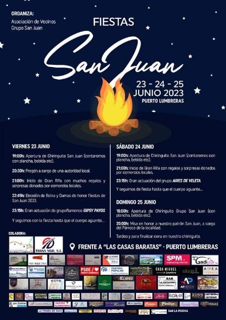 El Barrio San Juan de Puerto Lumbreras celebra las fiestas en honor a su Patrón 2023