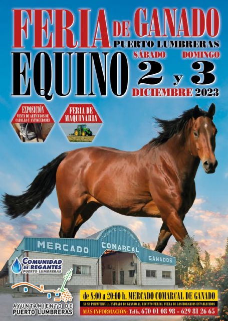 Puerto Lumbreras celebrará una nueva edición de la tradicional Feria de Ganado Equino - 2023