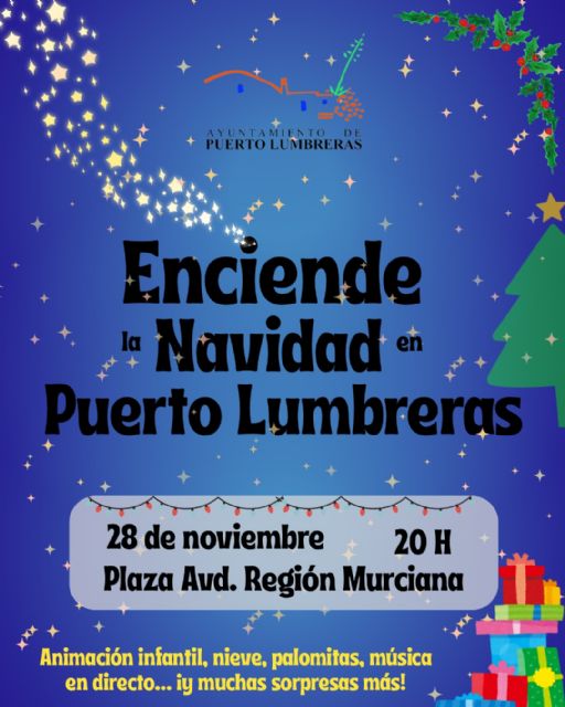Puerto Lumbreras encenderá la Navidad el 28 de noviembre desde la plaza de la Avenida Región Murciana