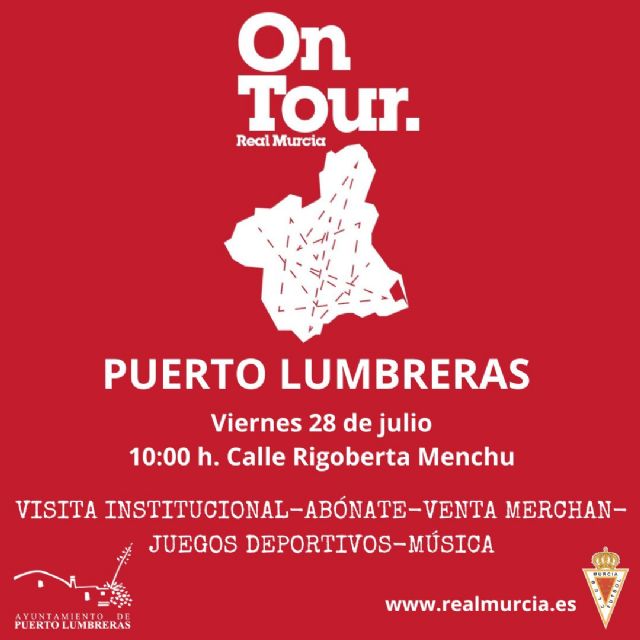El Real Murcia Club de Fútbol 'On Tour' llega a Puerto Lumbreras este viernes