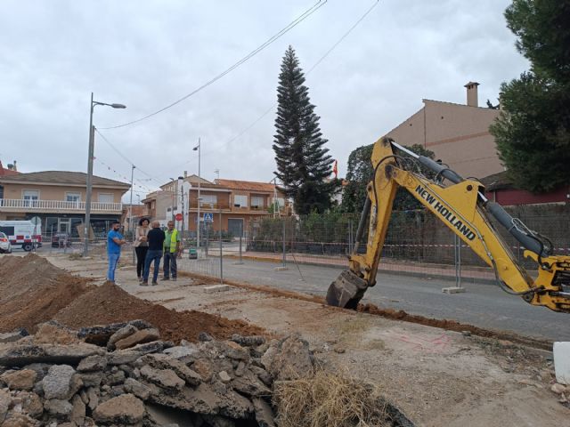 Comienzan las obras en la calle Sangonera la Seca de Puerto Lumbreras