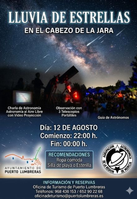 Puerto Lumbreras disfrutará de actividades especiales con motivo del Eclipse Solar y la lluvia de estrellas el 12 de agosto