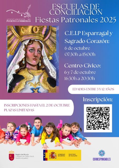 El Ayuntamiento de Puerto Lumbreras pone en marcha las Escuelas de Conciliación 'Fiestas Patronales 2025'