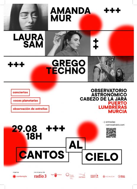 Puerto Lumbreras celebrará la segunda edición de Cantos al Cielo con las actuaciones de Amanda Mur, Laura Sam y Greco Techno