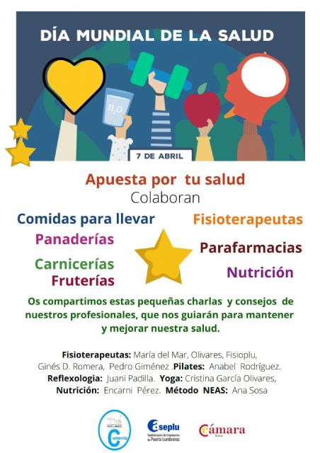 La Concejalía de Comercio de Ayuntamiento de Puerto Lumbreras conmemora el Día Internacional de la Salud con la campaña 'apuesta por tu salud'
