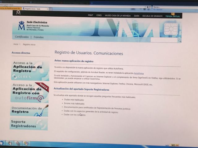 Ya está en marcha la Oficina de Registro de certificados digitales en el Ayuntamiento de Puerto Lumbreras