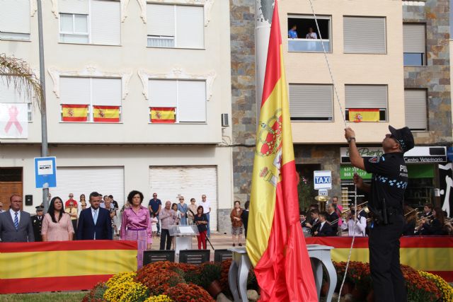 Puerto Lumbreras celebra la Fiesta Nacional de España con el izado de bandera y una misa en honor a la Virgen del Pilar