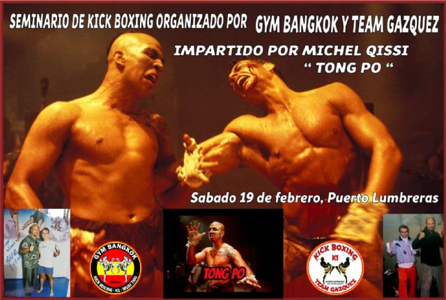 Puerto Lumbreras acoge un seminario de Kick Boxing impartido por el actor y karateka Michel Qissi (conocido por su papel como 'Tong Po')