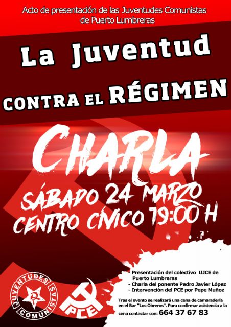 La Juventud Comunista de Puerto Lumbreras celebrará su acto de presentación el próximo 24 de marzo