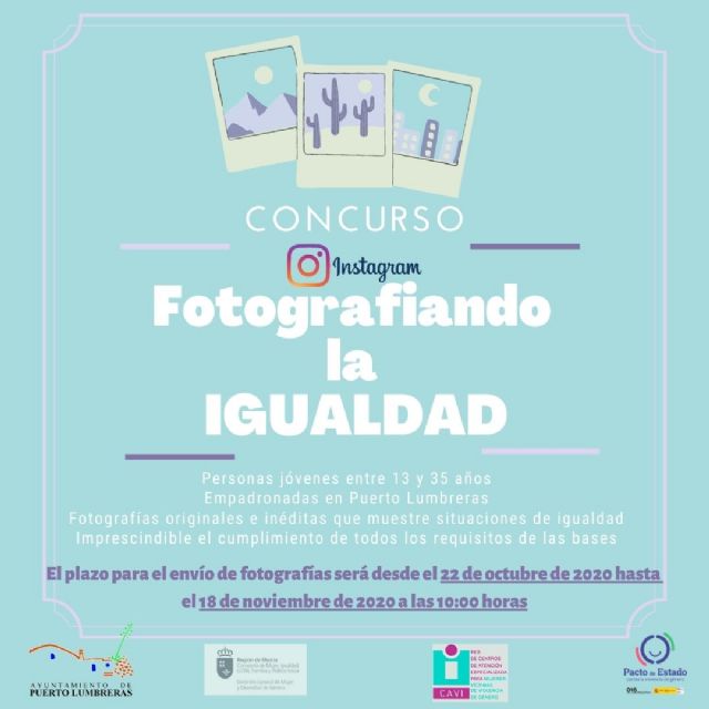 El Ayuntamiento convoca el concurso 'Fotografiando la igualdad' dirigido a sensibilizar a los jóvenes en igualdad de género