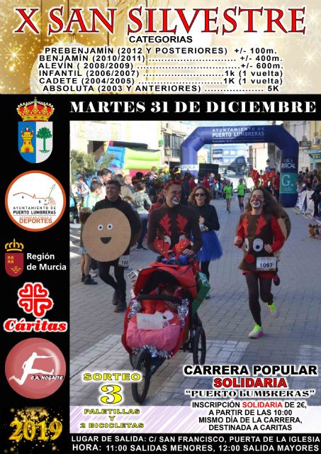 Puerto Lumbreras despedirá el año con campanadas infantiles y la X carrera solidaria San Silvestre