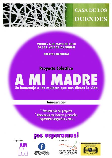El proyecto colectivo 'A Mi Madre' homenajea a la figura materna lumbrerense